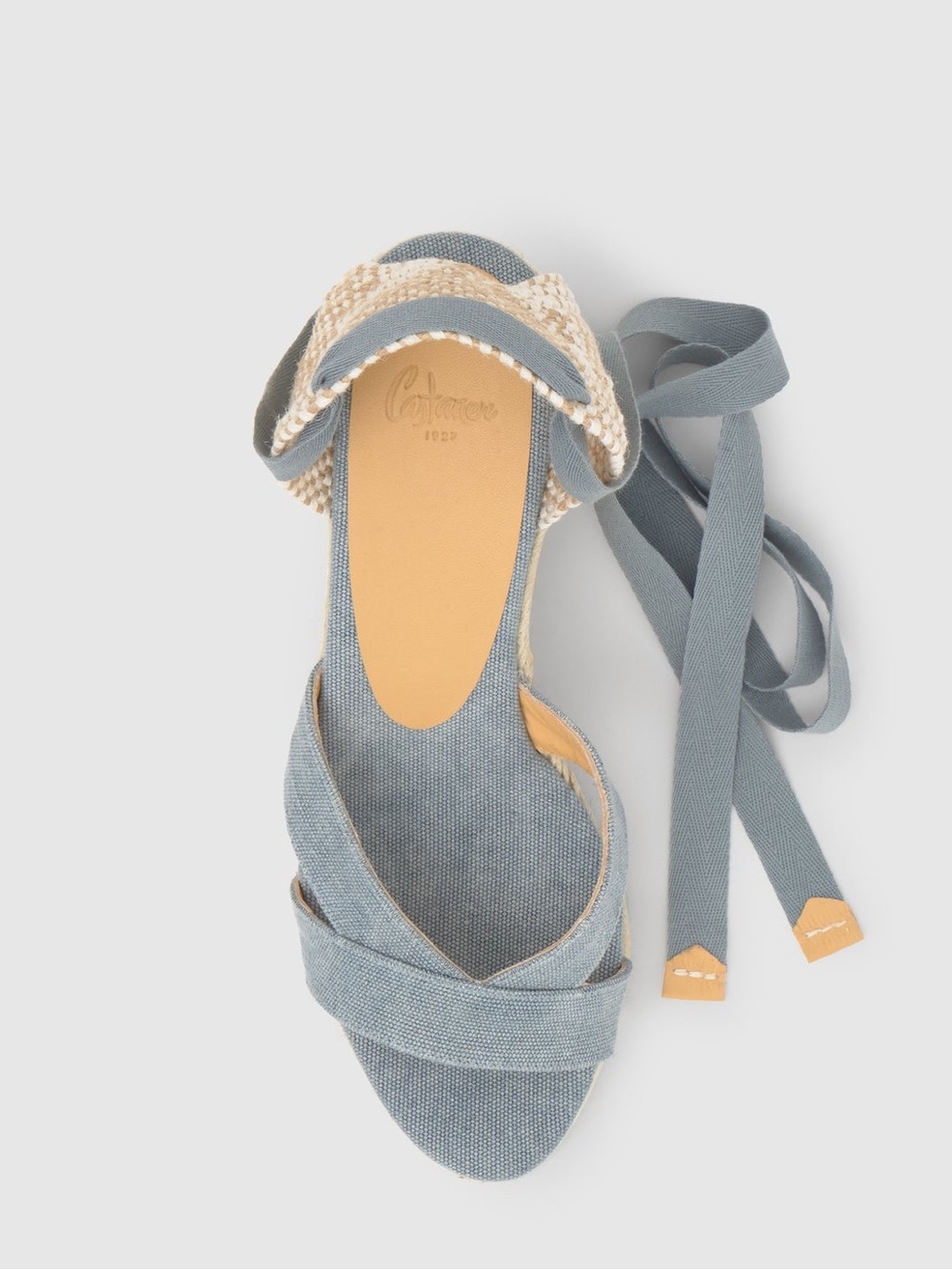 NWOT Castaner Espadrille Denim Wedge Sandal - size 8 - Picture 3 of 12
